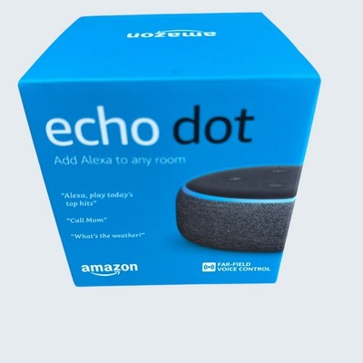 Amazon Echo Dot 3rd Gen Smart Speaker Alexa - Charcoal - Open Box Never Used