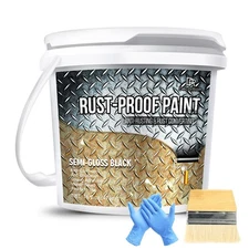 Rust Converter Paint - 16oz Water-Based Rust Reformer & Metal Primer, Semi-Gl...