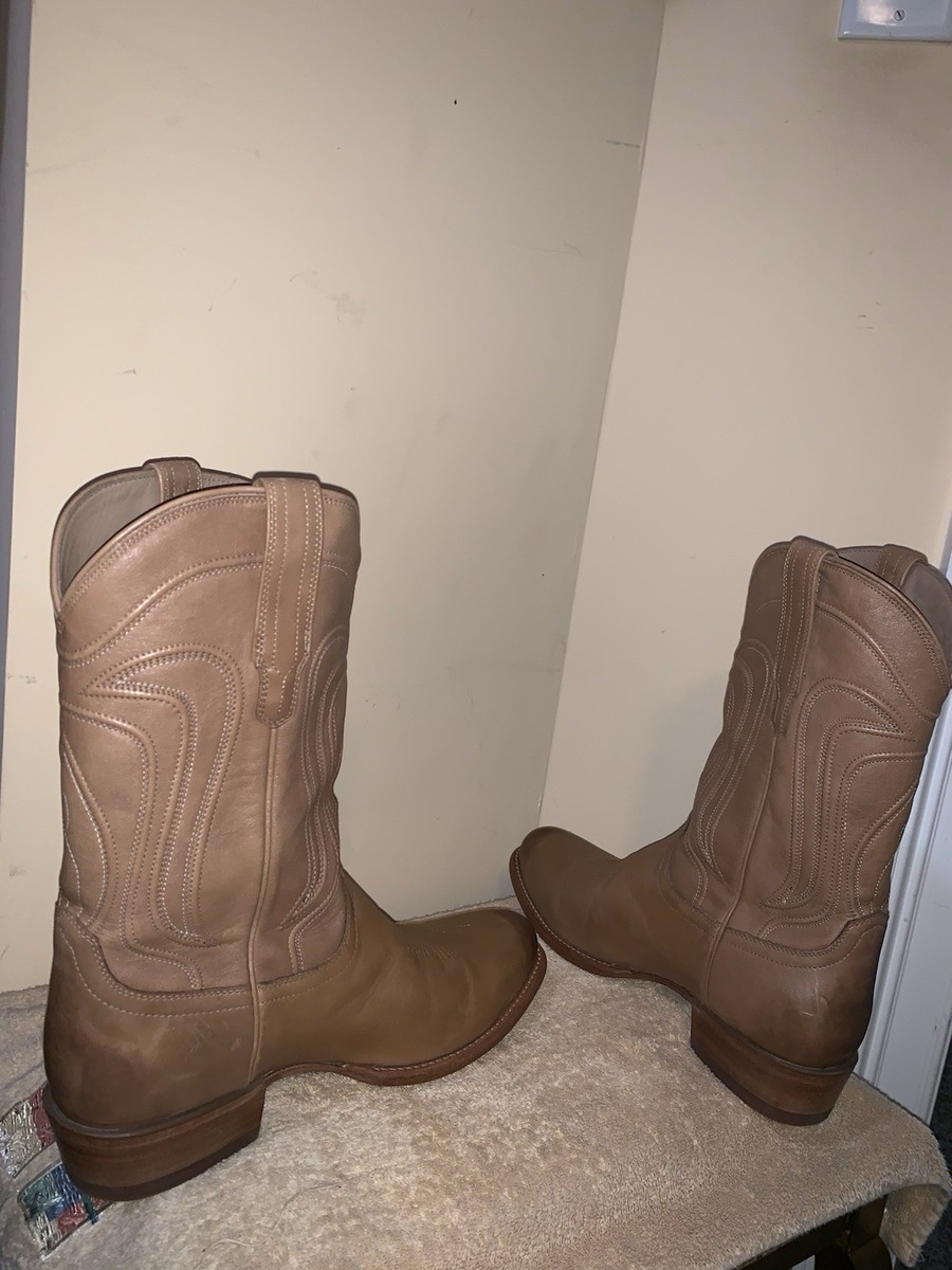 Bottes De Cowboy Tecovas Cartwright Pour Homme - Taille 9, Cuir De Vache Couleur Désert Marron, Occasion