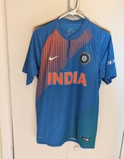 Nike INDIA 2016 CRICKET SHIRT JERSEY 728806-481 Size M Authentic Blue Dri-Fit