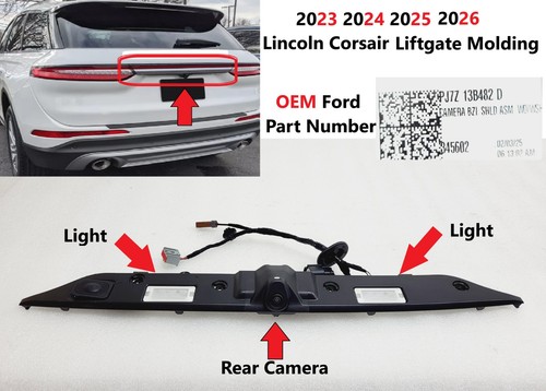 OEM 2023-2026 Lincoln Corsair Rear Tailgate Liftgate Molding W/ Cam And Lights
