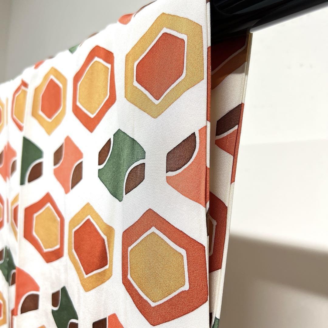 Michiko Silk Coat Tortoise Shell Pattern Geometri… - image 7