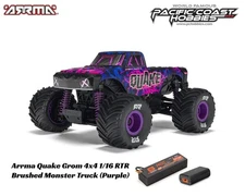 Arrma Quake Grom 4x4 1/16 RTR Brushed Monster Truck (Purple)