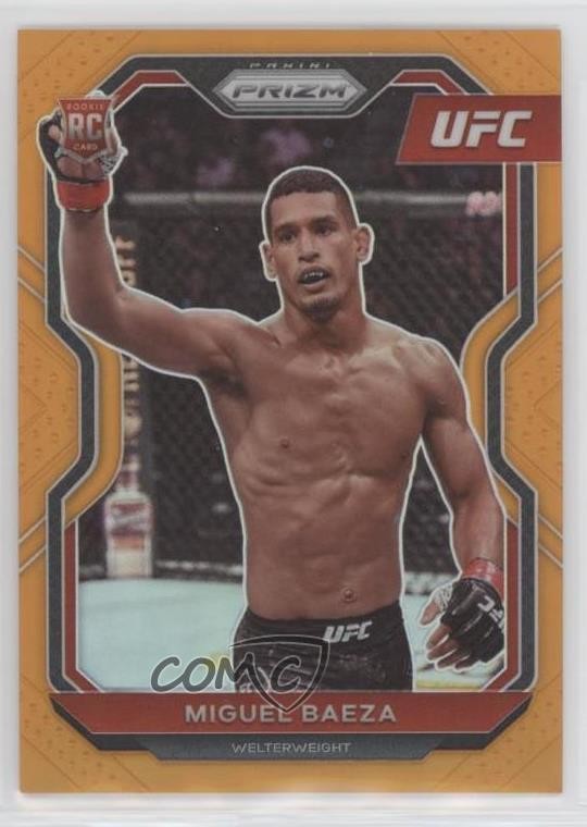 2021 Panini Prizm UFC Orange Prizm 52/99 Miguel Baeza #92 0f3j