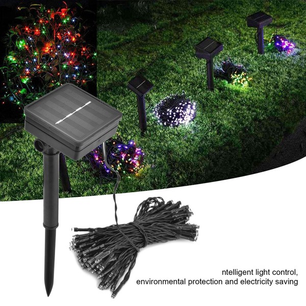 Solar String Light 12M 100LED Colorful String Lights For Patio Yard Garden Set-image