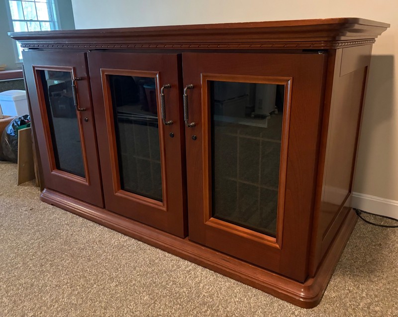 Le Cache premium Wine Cabinet Euro Credenza style. 40" tall x 71" wide 31.5 deep