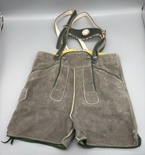 Vtg Wagner Lederhosen Suede Leather German Bavarian Genuine Youth Kids 24  Waist