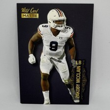 Wild Card 2022 MATTE Zakoby McClain MB-130 Football Base Set Trading Card