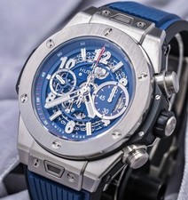 Hublot Big Bang Unico Titanium Blue 45 mm $21K MSRP Chronograph 411.NX.5179.RX 12