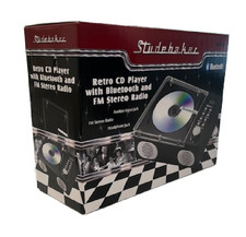 Retro CD Player with Bluetooth and FM Stereo Radio New