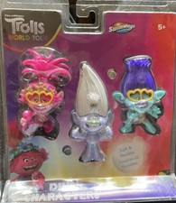 Dreamworks Trolls World Tour Dive 4" Figures Swimways Poppy  Branch Lot Of 3