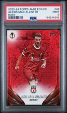2023-24 TOPPS JADE EDT UEFA CLUB COMPETITIONS RUBY ALEXIS MAC ALLISTER 4/5 PSA 9