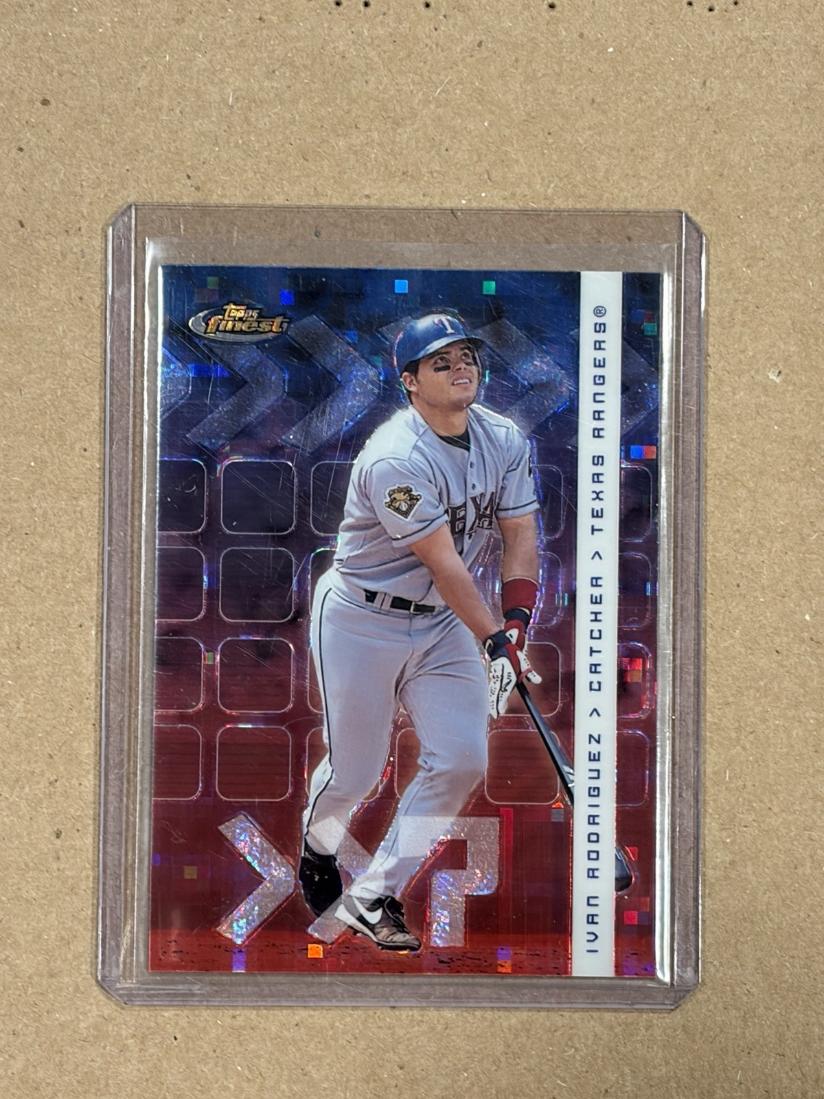 2002 Topps Finest X-Fractor /299 Ivan Rodriguez #7 HOF