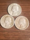 Lot of 3.  1941/46/64.  Washington Quarter no mint mark