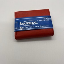 Marshall Genuine Leather Kids Tri-fold Wallet Red NWT