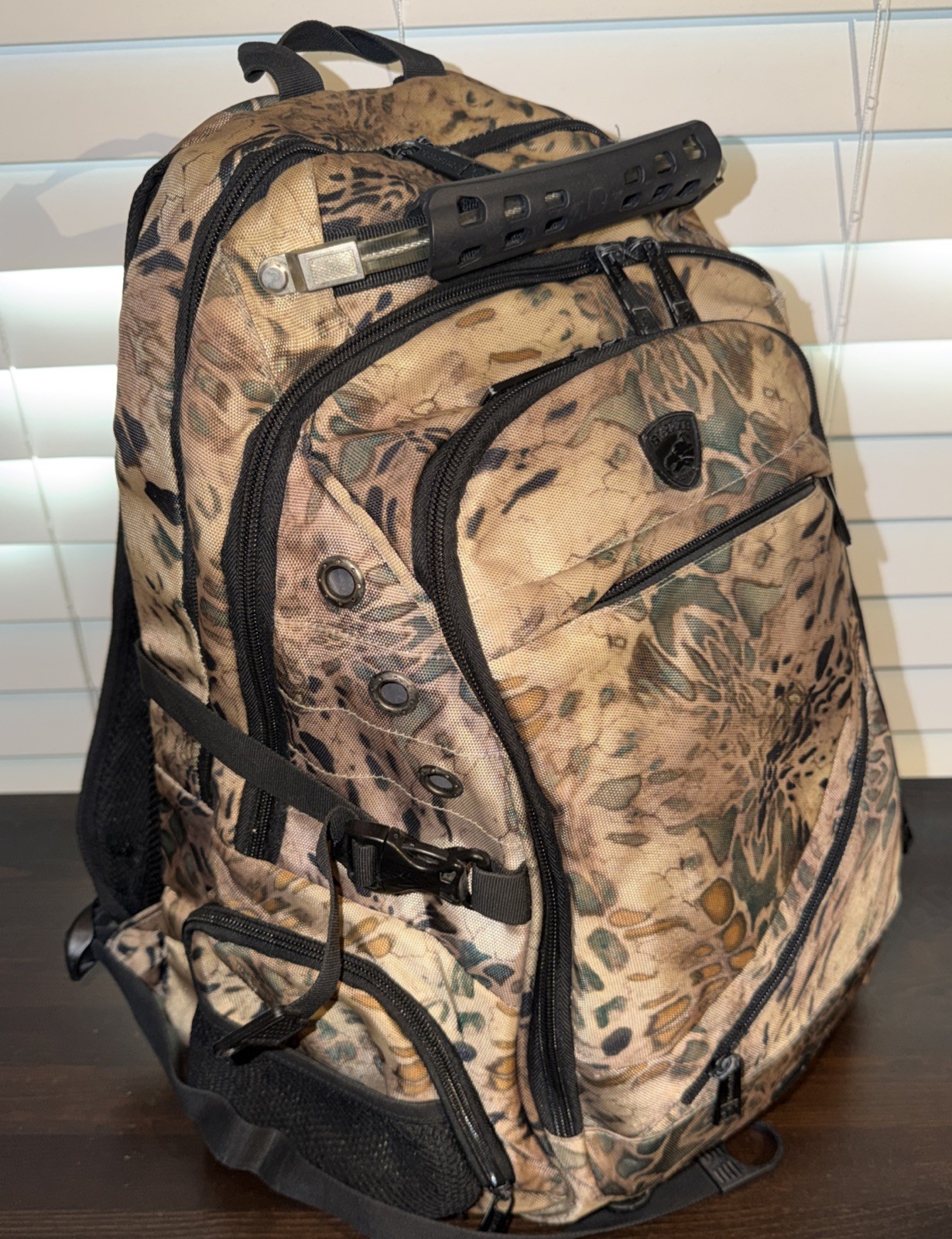 Guard dog bulletproof backpack - shield for adults/school kids -tan/animal print