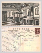 Alte Postkarte - Innenkirche St. Antonius, Ca...