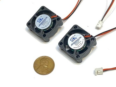 2 Pieces computer GDStime 25mm x 10mm  mini B9 DC 5V fan 2510 small PH2.0-2Pin #