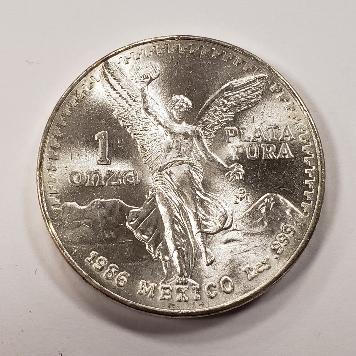 1986 Mo Mexico Libertad Onza 1 oz .999 Silver - Bright Original