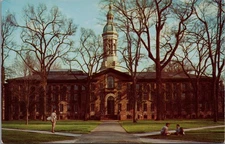 Nassau Hall Princeton University Postcard New Jersey Historic Campus View