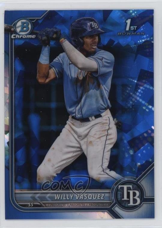 2022 Bowman Chrome Sapphire Edition Prospects Willy Vasquez #BCP-195 fm0