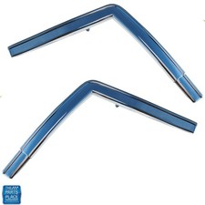 70-72 Cutlass Supreme Vinyl Top Trim Molding End Caps - Chrome Diecast Metal Pr