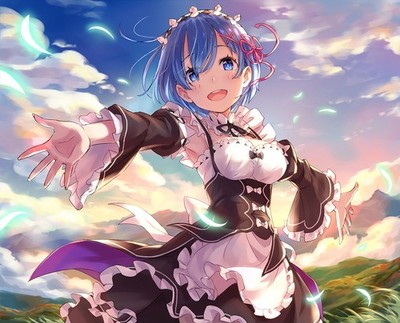 Re Zero Kara Hajimeru Isekai Seikatsu Clouds Aqua Anime Playmat Desk Mat 24x14in