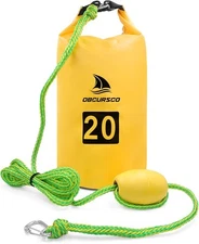 Obcursco 20L Jet Ski Anchor Kit PWC 2 in 1 Sand Bag One Size, yellow 