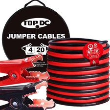 TOPDC Cavi Jumper 4 Gauge 20 Piedi per Batteria Auto, SUV e Camion, Resistente