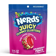 Juicy Gummy Clusters, Strawberry Punch, Juicy and Gummy Candy, for Snacking and