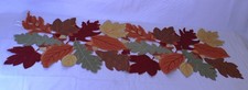 Celebrate Together Fall Leaves Table Runner Autumn Maple Oak Appliqué Décor