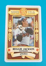 1982 Perma-Graphics Super Star Credit Card #150-SS8220 Reggie Jackson Card 6D