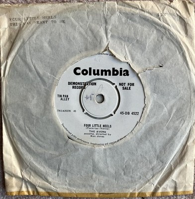 The Avons Four Little Heels (Columbia DB 4522) SUPER RARE 7  single DEMO 