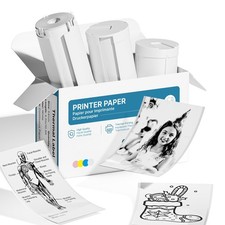 Genuine Self-Adhesive Thermal Printer Stickers, 54mmx3.2m Sticker Paper, Comp...