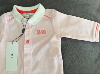 Boss Baby-Strampler 1M-54  aus Stretch-Baumwolle, Hell-Rosa