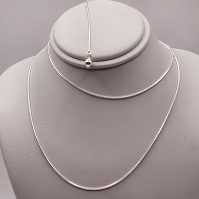 925 NEU Sterlingsilber ITALIENISCHE verstellbare Schlangenkette 22'' Länge 1 mm Breite GRATIS