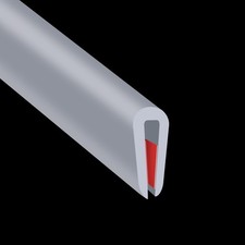 Rubber Edge Trim, Flexible Edge Trim for Sharp Edge, 1/16" U Channel Edge Pro...