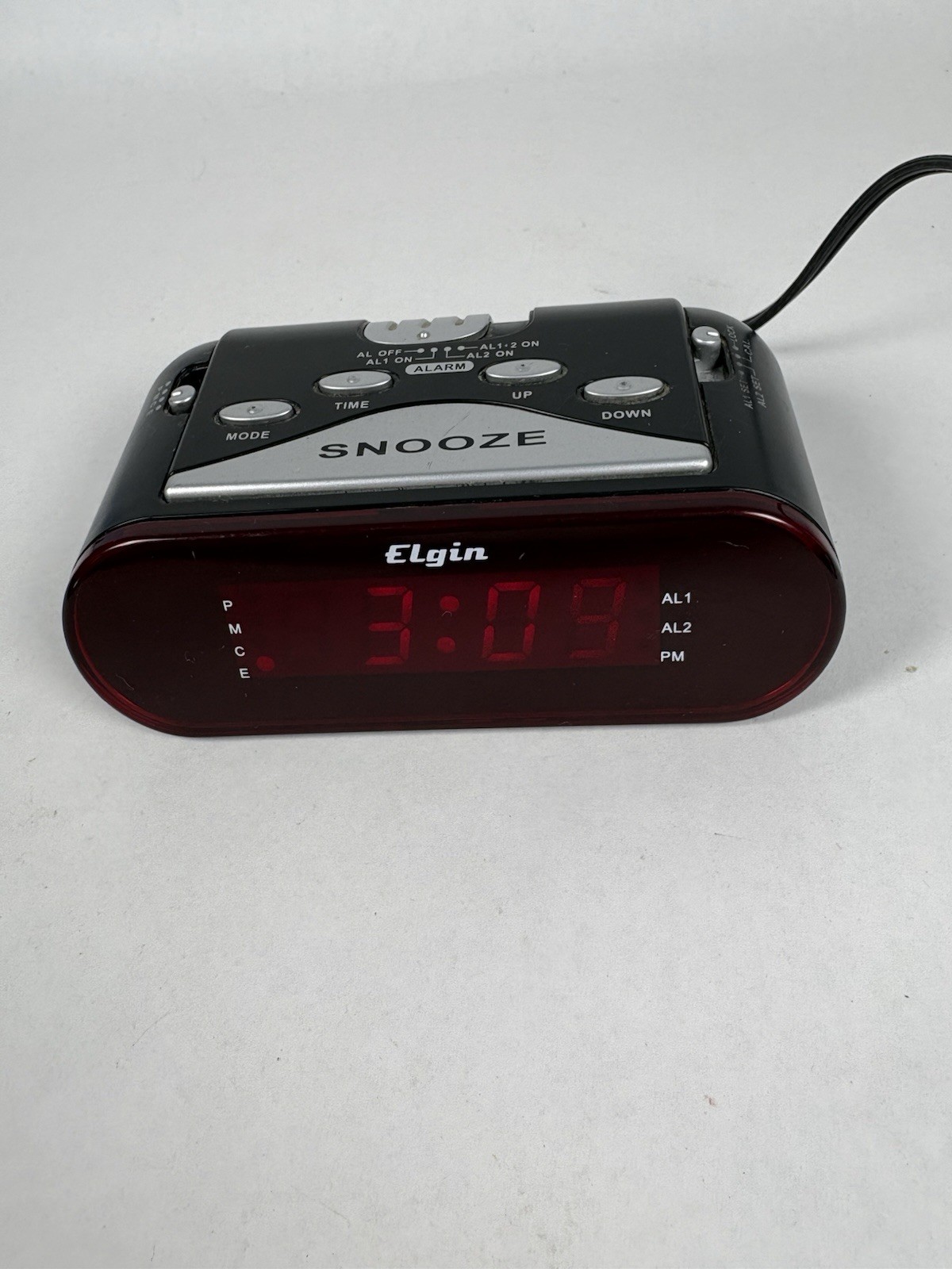 Vtg Elgin Digital Alarm Clock. Model 4547,Works.Snooze