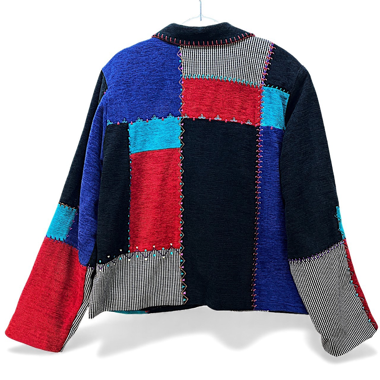 Koret Embroidered Patchwork Gingham Button Front … - image 4