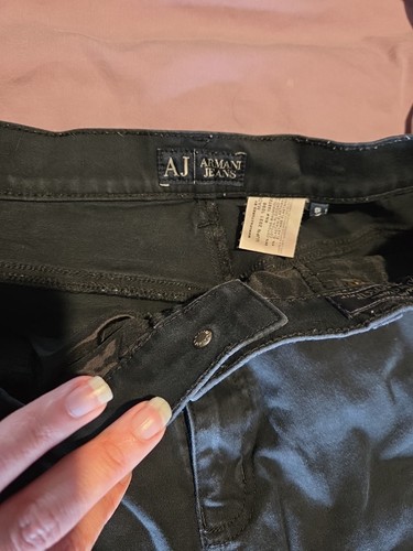 Womens Armani Jeans Comfort Fit Black Flare Size 32 L32 - Picture 4 of 8
