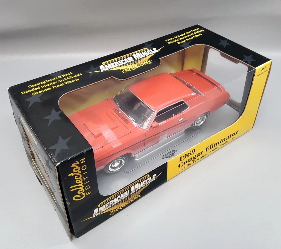 1969 Cougar Eliminator 1:18 Scale Diecast By Ertl American Muscle #33688 - Image 2 of 4