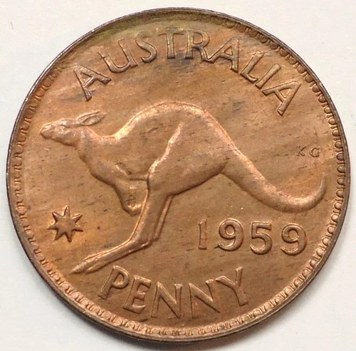 1959 Australia Penny — photo from the most recent tracked eBay sale