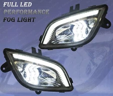 QSC Performance Chrome LED Fog Lights Lamps Pair for Freightliner Cascadia 2018+