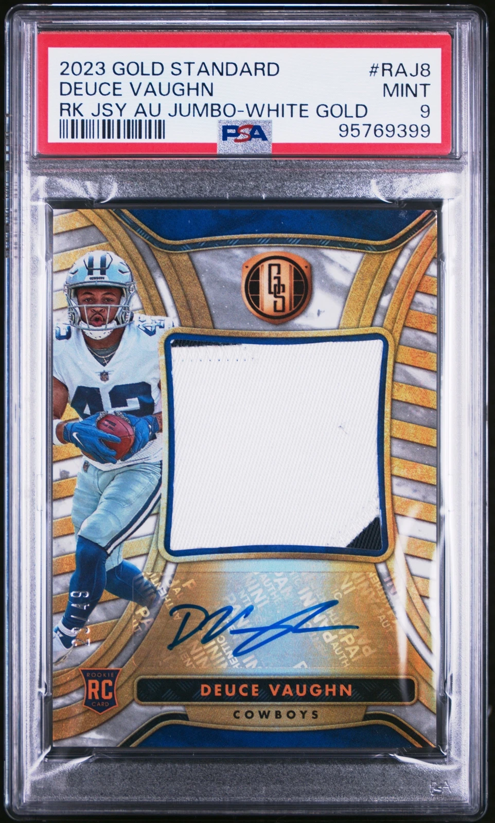 Deuce Vaughn Panini Gold Standard Rookie Jersey Autographs Jumbo #RAJ8 White Gold