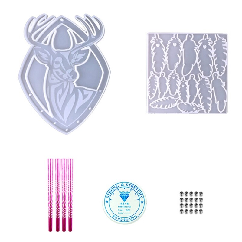 Deer-Shaped Silicone Mold for DIY Keychains Pendants Resin Jewelry Craft  