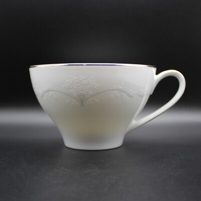 Noritake WHITEBROOK Cup 6441 Platinum Silver Tone Trim Coffee Tea - Cup Only