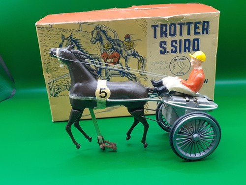 TROTTER SAN SIRO NATIONAL TOYS SULKY HORSE PISTA CAVALLI SLOT CAR 1/32 IN BOX - Foto 3 di 19