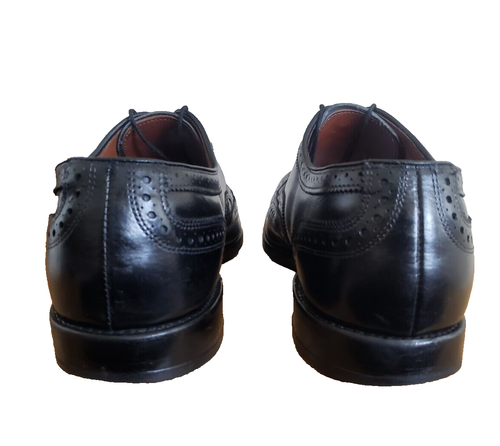 Allen Edmonds McCallister 6205 Black Medallion Toe Wing Tip Oxford Size 10.5 2E - Picture 7 of 11