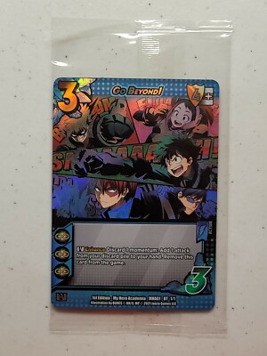 Go Beyond! Sealed Box Topper 1st Edition My Hero Academia Universus Promo CCG 