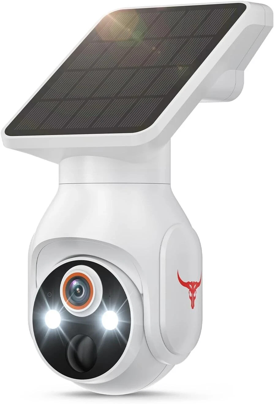 Solar-Powered 1080p WiFi Security Camera with Night Vision for Smart Home